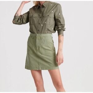 LUCKY BRAND‎ Womens Utility Mini Skirt - Soft Olive - 10/30